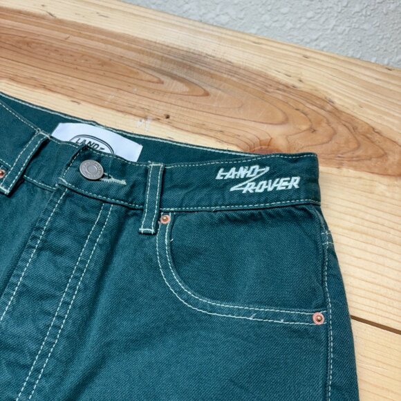 PacSun Land Rover Jeans Womens 26 Green Denim Button Fly Straight 26x30 - Picture 4 of 11